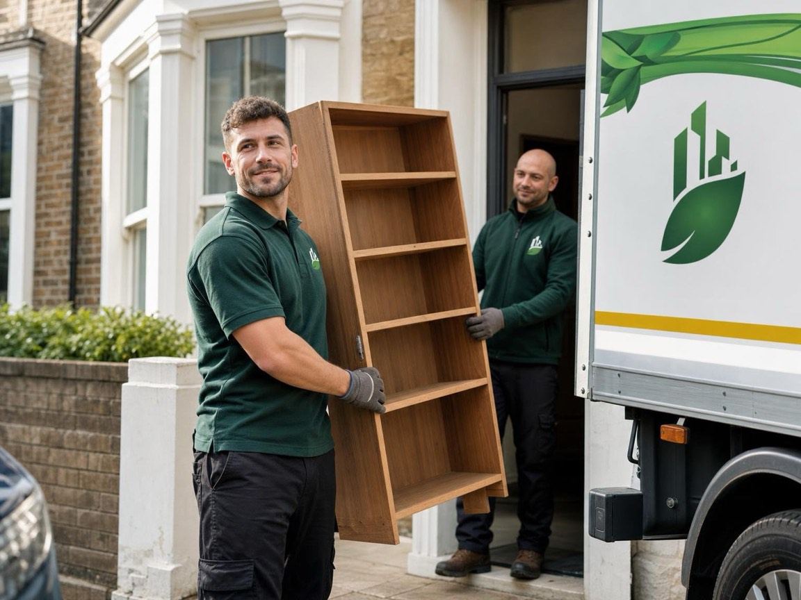 Bookshelf Removal in London by the Any London Waste crew