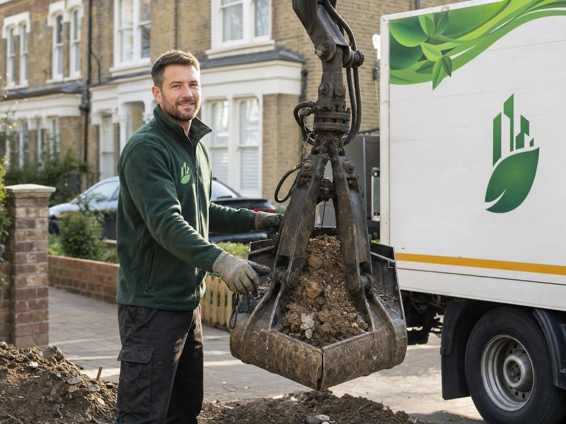 Grab Lorry Hire in London by the Any London Waste crew