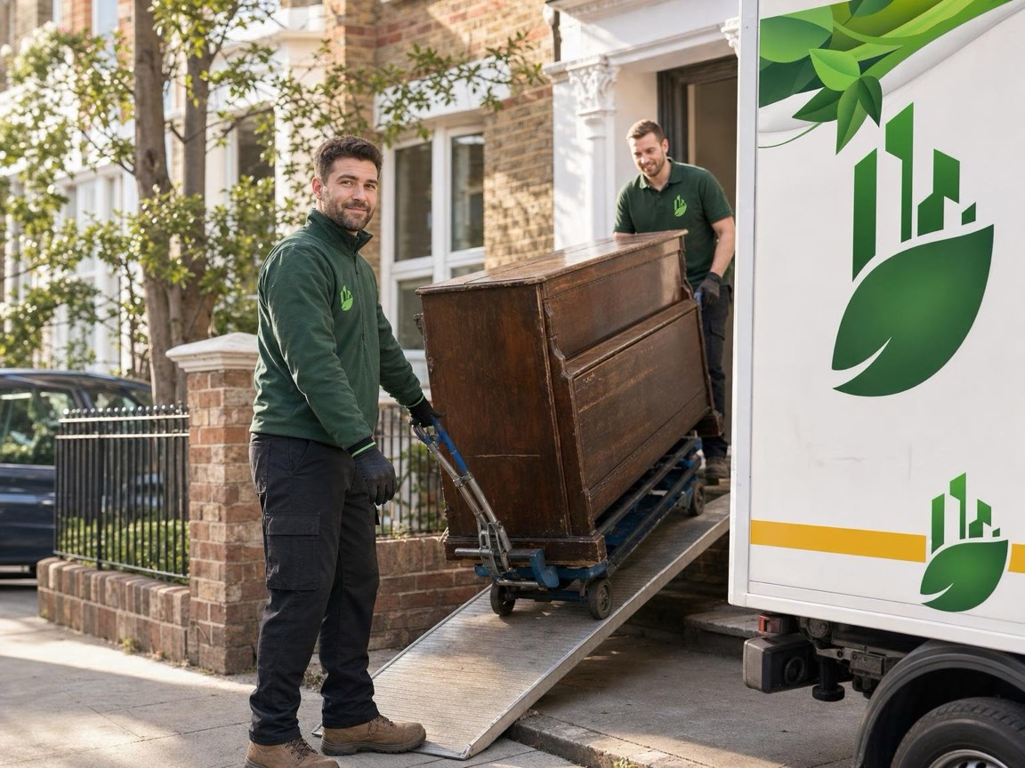 Piano Removal in London by the Any London Waste crew