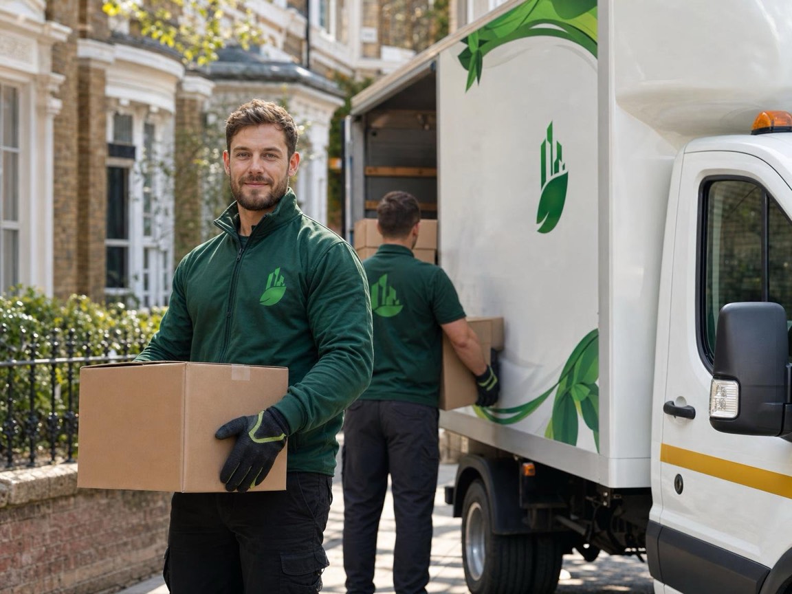 Rubbish removal team in Central London