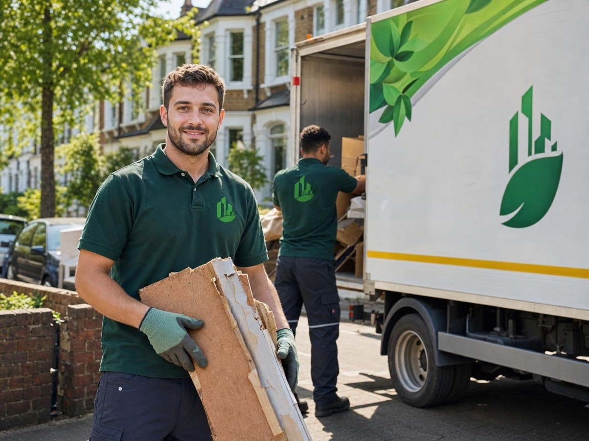 Rubbish removal team in North London