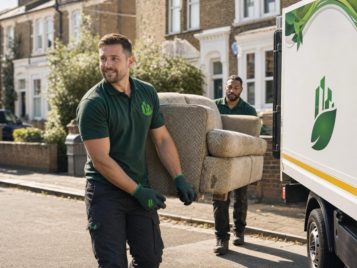 Rubbish removal team in South London